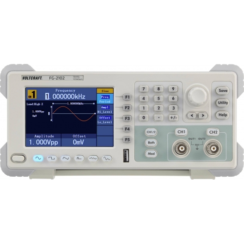 Generátor funkcií 2-kanálový, šum, pulz, obdĺžnikový, sínusový