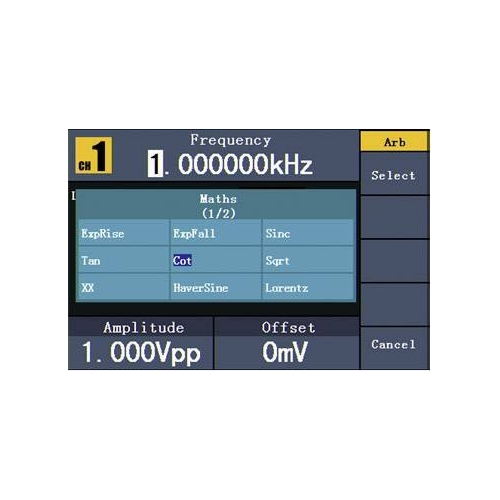 Generátor funkcií 2-kanálový arbitrárne, šum, pulz, obdĺžnikový, sínusový
